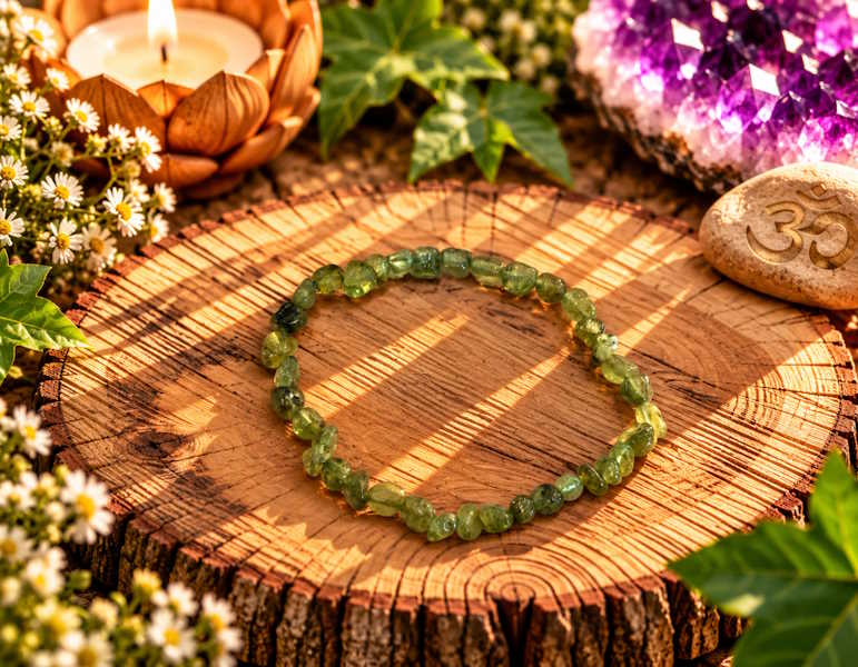 Pulsera Peridoto forma